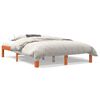 vidaXL Sengeramme uten madrass voksbrun 120x190 cm heltre furu