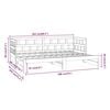 vidaXL Uttrekkbar dagseng heltre furu 2x(90x200) cm