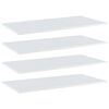 vidaXL Hylleplater 4 stk h&oslash;yglans hvit 80x20x1,5 cm sponplate