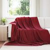 vidaXL Kastteppe Bordeaux R&oslash;d 240 x 220 cm Fleece