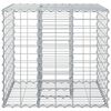 vidaXL Gabion hevet seng s&oslash;lv 60 x 60 x 55 cm Galvanisert St&aring;l