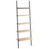 vidaXL Stigehyller 5 etasjer lysebrun og svart 64x34x185,5 cm