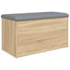 vidaXL Oppbevaringsbenk Sonoma eik 82x42x45 cm konstruert tre