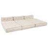 vidaXL Modulsofa 4 pcs Krem stoff