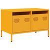 vidaXL TV-benk sennepsgul 68x39x43,5 cm kaldvalset st&aring;l