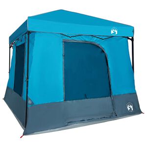 vidaXL Camping Telt Sett med tak 2 pcs Bl&aring; Taffeta og Stoff