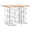 vidaXL Hagebord gabiondesign 100x70x72 cm heltre furu