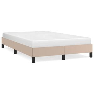 vidaXL Sengeramme cappuccino 120x190 cm kunstl&aelig;r