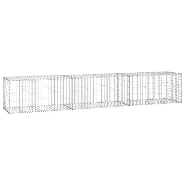 vidaXL Gabion med topp- og bunnlokk galvanisert stål 300x50x50 cm