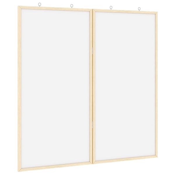 vidaXL Magnetisk whiteboard Hvit 80 x 1.4 x 80 cm Heltre furu