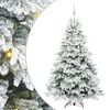 vidaXL Kunstig juletre med 300 LED med stativ Hvit 180 cm PE og PVC