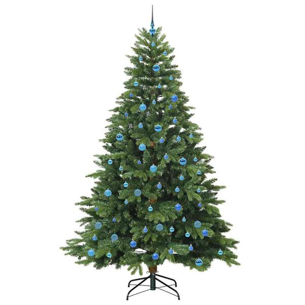 vidaXL Kunstig juletre med 300 LED med stativ gr&oslash;nn 240 cm PE og PVC