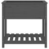 vidaXL Plantekasse med hylle svart 82,5x54x81 cm heltre furu