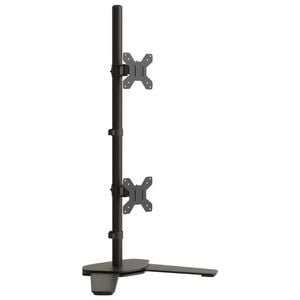 vidaXL Dobbelt skjermstativ svart st&aring;l VESA 75/100 mm