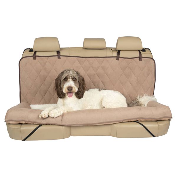 Happy Ride Hundeseng Car Cuddler stor brun