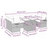 vidaXL Hagesofaer med puter 8 deler svart polyrotting akasie