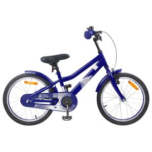 vidaXL Barnesykkel 18 Tommer for 5-7 &aring;r gammel M&oslash;rkebl&aring;