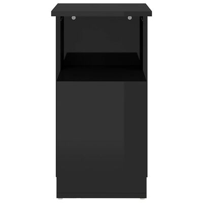 vidaXL Sidebord høyglans svart 36x30x56 cm sponplate