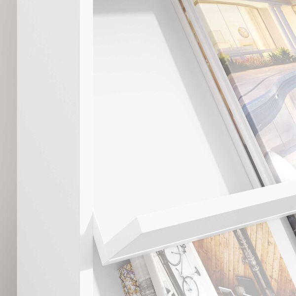 vidaXL Magasinreol med hylle Hvit 70 x 41 x 156 cm Konstruert tre