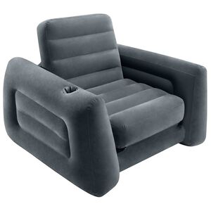 Intex Oppbl&aring;sbar stol 117x224x66 cm m&oslash;rkegr&aring;