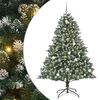 vidaXL Kunstig juletre med 300 LED gr&oslash;nn 210 cm PVC og plast og st&aring;l