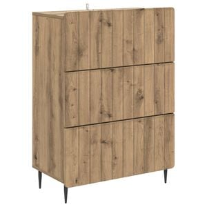 vidaXL Skuffeskap 66 x 34,5 x 92 cm Konstruert tre Artisan eik