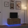 vidaXL TV-benk med LED-lys artisan eik 100x41x50 cm