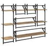 vidaXL Vegghyllesett 6 stk. Artisan Eik 100 x 25 x 30 cm