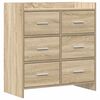 vidaXL Serviesskap Sonoma eik 75 x 33 x 80 cm Konstruert tre
