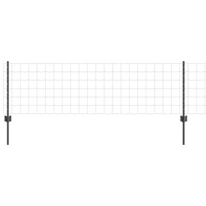 vidaXL Sveist tr&aring;dgjerde 10 x 0,6 m (B x H) PVC-belagt st&aring;l Gr&aring; Mesh