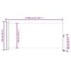 vidaXL Uttrekkbar sidemarkise 120 x 300 cm gr&aring;