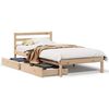 vidaXL Sengeramme uten madrass 75x190 cm heltre furu