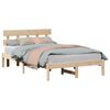 vidaXL Sengestamme med hodegjerde Brun 120 x 200 cm Massivt furutre