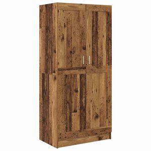 vidaXL Garderobeskap Gammelt tre 82,5 x 51,5 x 180 cm Konstruert tre