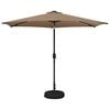 vidaXL Hageparasol med LED-lamper og fot 300 x 300 cm Polyester