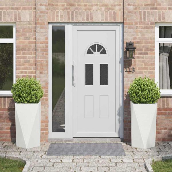 vidaXL Plantekassed 2 pcs Hvit 40 x 40 x 75 cm St&aring;l