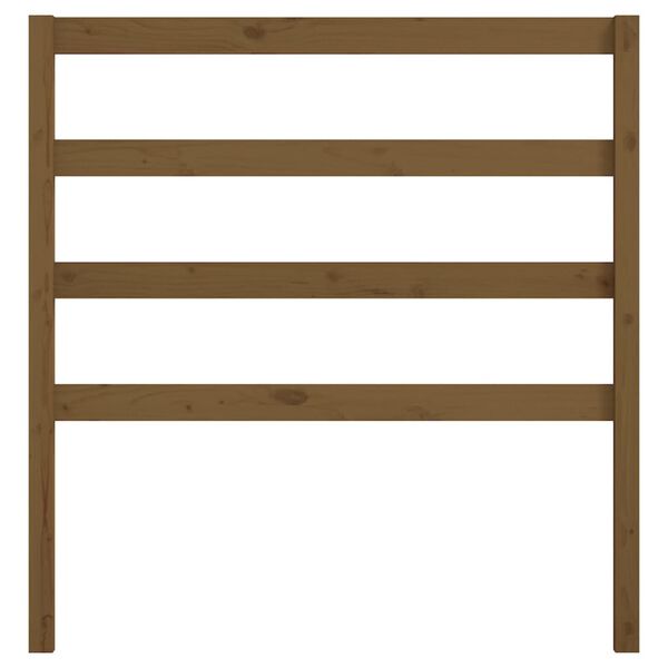 vidaXL Sengegavl honningbrun 96x4x100 cm heltre furu