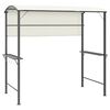 vidaXL Paviljong med tak 220x110x200 cm kremhvit