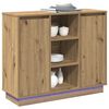 vidaXL LED sideboard Artisan Eik 90 x 32 x 75 cm Konstruert tre