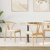 vidaXL Spisestuestol 2 pcs Naturlig og Lys Solid Gummitre