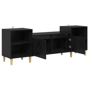 vidaXL TV-skap 160 x 35 x 55 cm Svart Eik Konstruert tre