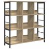 vidaXL Bokhylle 9 niv&aring;er 102 x 32 x 104,5 cm Konstruert tre Sonoma eik