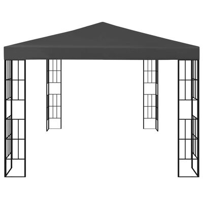 vidaXL Paviljong med LED-lysslynge 3x4 m antrasitt