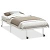 vidaXL Sengeramme uten madrass sammenleggbar hvit 90x190 cm st&aring;l