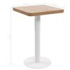 vidaXL Bistrobord lysebrun 50x50 cm MDF