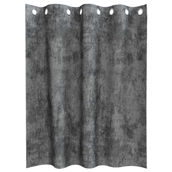 vidaXL Fløyel Gardiner med gardiner 2 pcs Grå 140 x 140 cm Fløyel