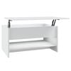 vidaXL Salongbord hvit 80x50x40 cm konstruert tre