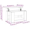 vidaXL Salongbord gammelt tre 79x49x41 cm konstruert tre