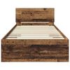 vidaXL Sengestamme med hodegjerde Gamle tre 90 x 200 cm Konstruert tre