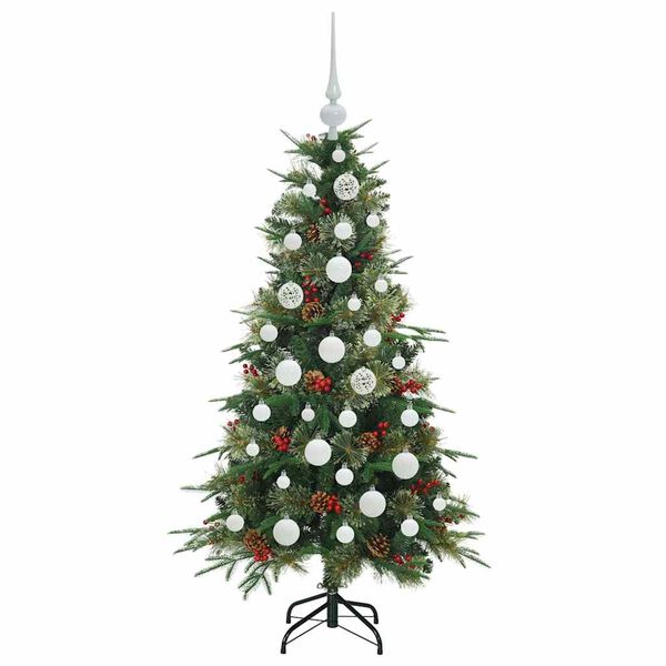 vidaXL Kunstig sammensatt juletre med 150 LED grønn 120 cm PE og PVC